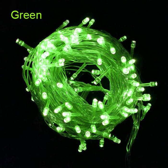 SRS Lampu Hias/Natal/LED Tumblr/Dekorasi /Twingkle Light Led Green/ FREE sambungan kabel - 10 Meter