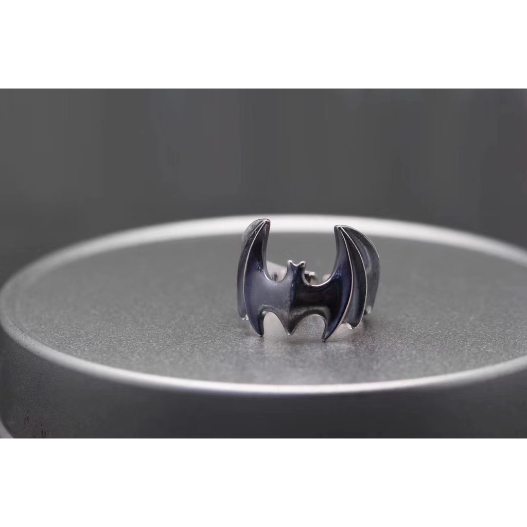 Cincin Model Terbuka Dapat Disesuaikan Desain Batman Gaya Vintage Untuk Pria