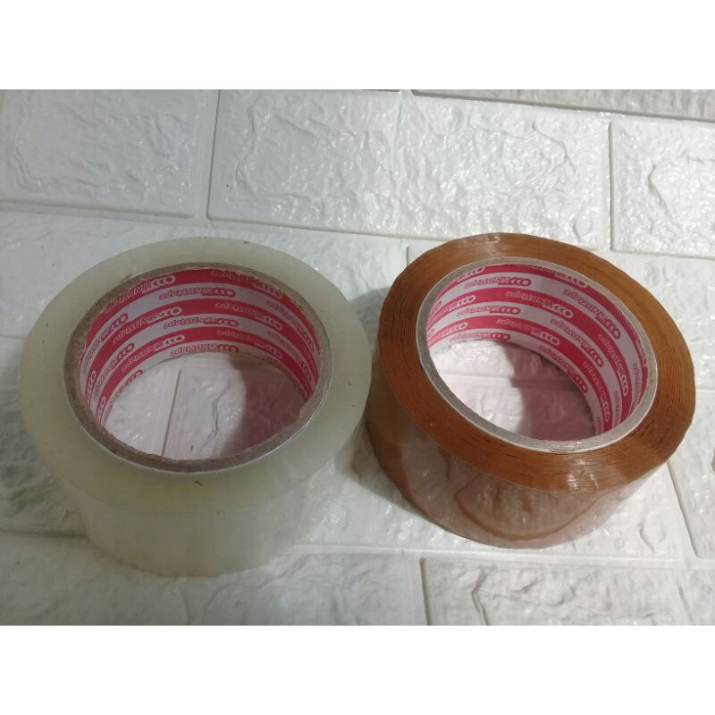 

lakban lindy tape 48mmx100yard bening dan cokelat