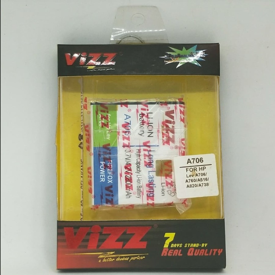 BATERAI ORIGINAL VIZZ DOUBLE POWER A706 / A760 / A516 / A820 / A738