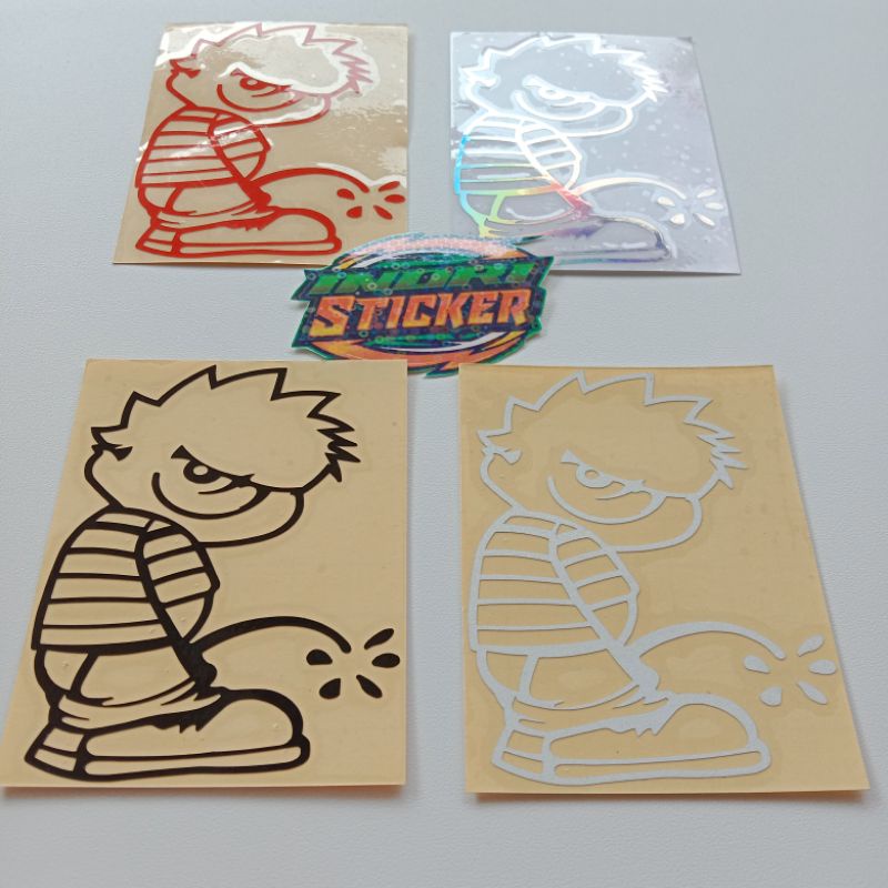 STICKER KARAKTER LUCU LEPTOP MOTOR MOBIL CUTTING