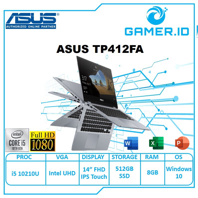 ASUS Vivobook Flip    TP412FA 2in1 Touch - i5 10210U 8GB