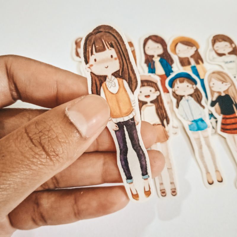 

(DSP) 13 PCS/PACK GIRL STICKER LUCU/ STICKER JURNAL/ STICKER KARTUN LUCU