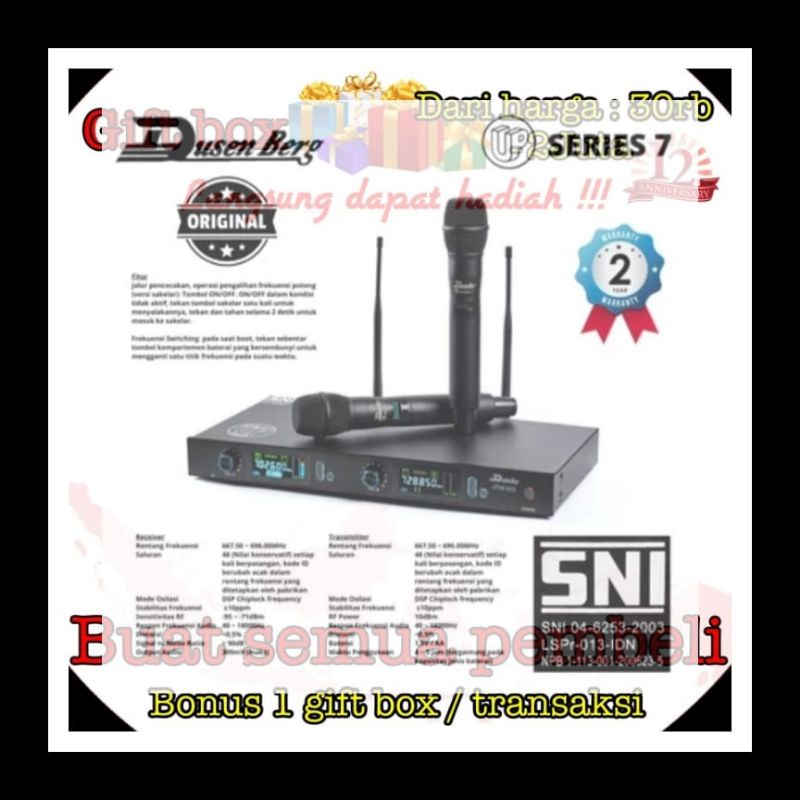 Mic wireless dusenberg up series 7 SNI resmi garansi