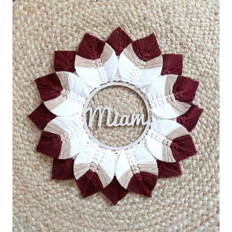 macrame nama ukir mawar dekorasi dinding rumah perlengkapan rumah hiasan dinding rumah