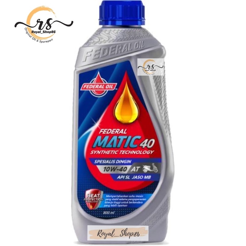 oli federal matic sae 10w-40 0,8 Liter Original Asli