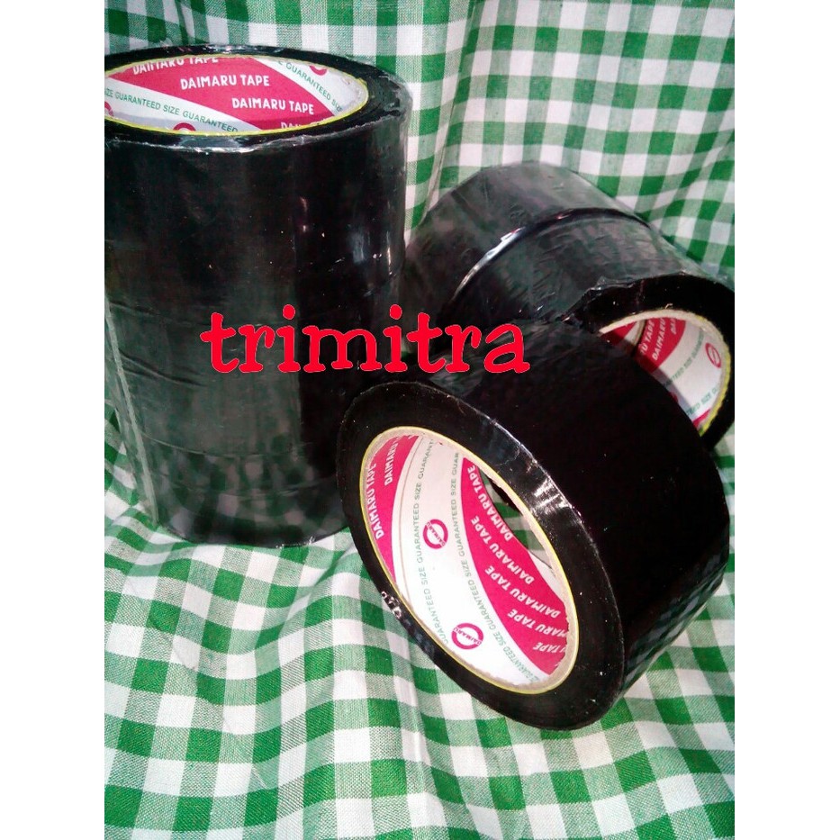 Eksklusif Isolasi Warna Hitam / Lakban Warna Hitam Daimaru OPP Plastik 2" 100mtr Eksklusif