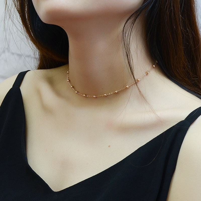 [New] Kalung titanium mini korea hadiah wanita cewek 316L anti karat KK179 model choker