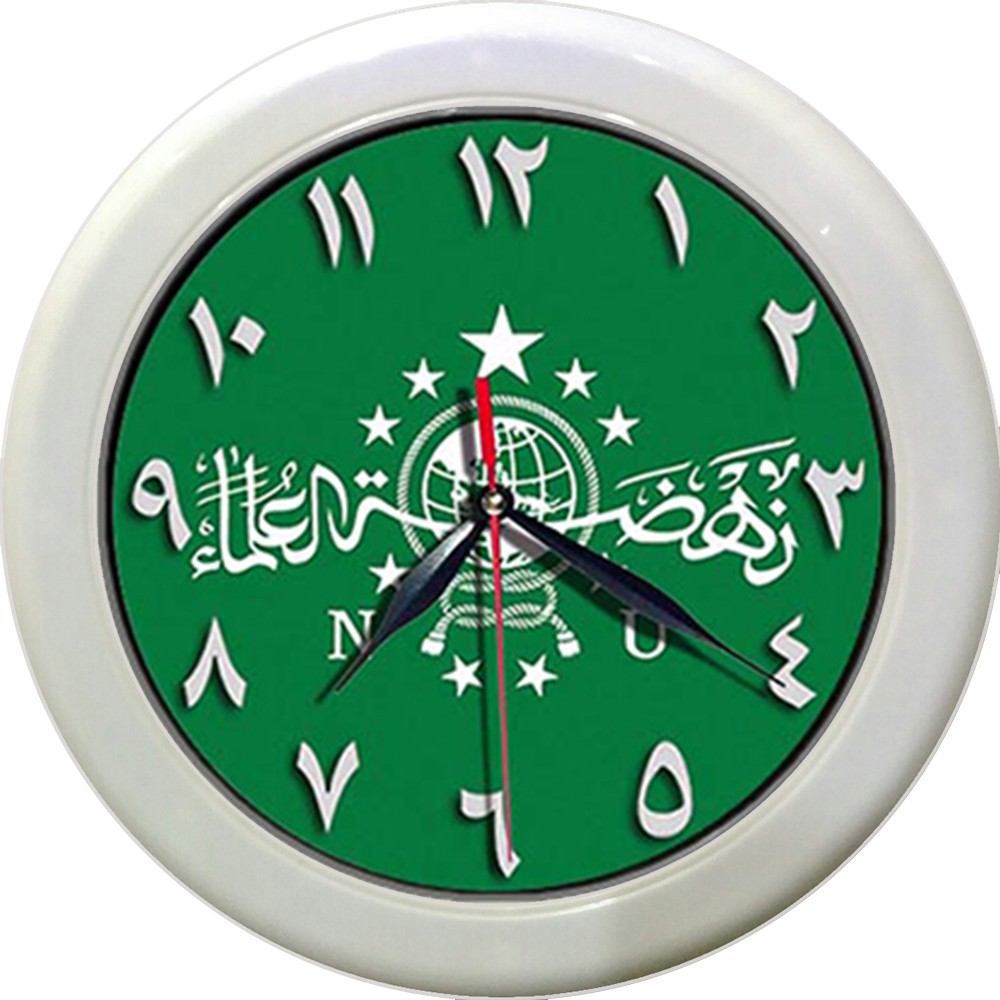 JAM DINDING LOGO NU - NAHDLATUL ULAMA   (DIAMETER 30CM)