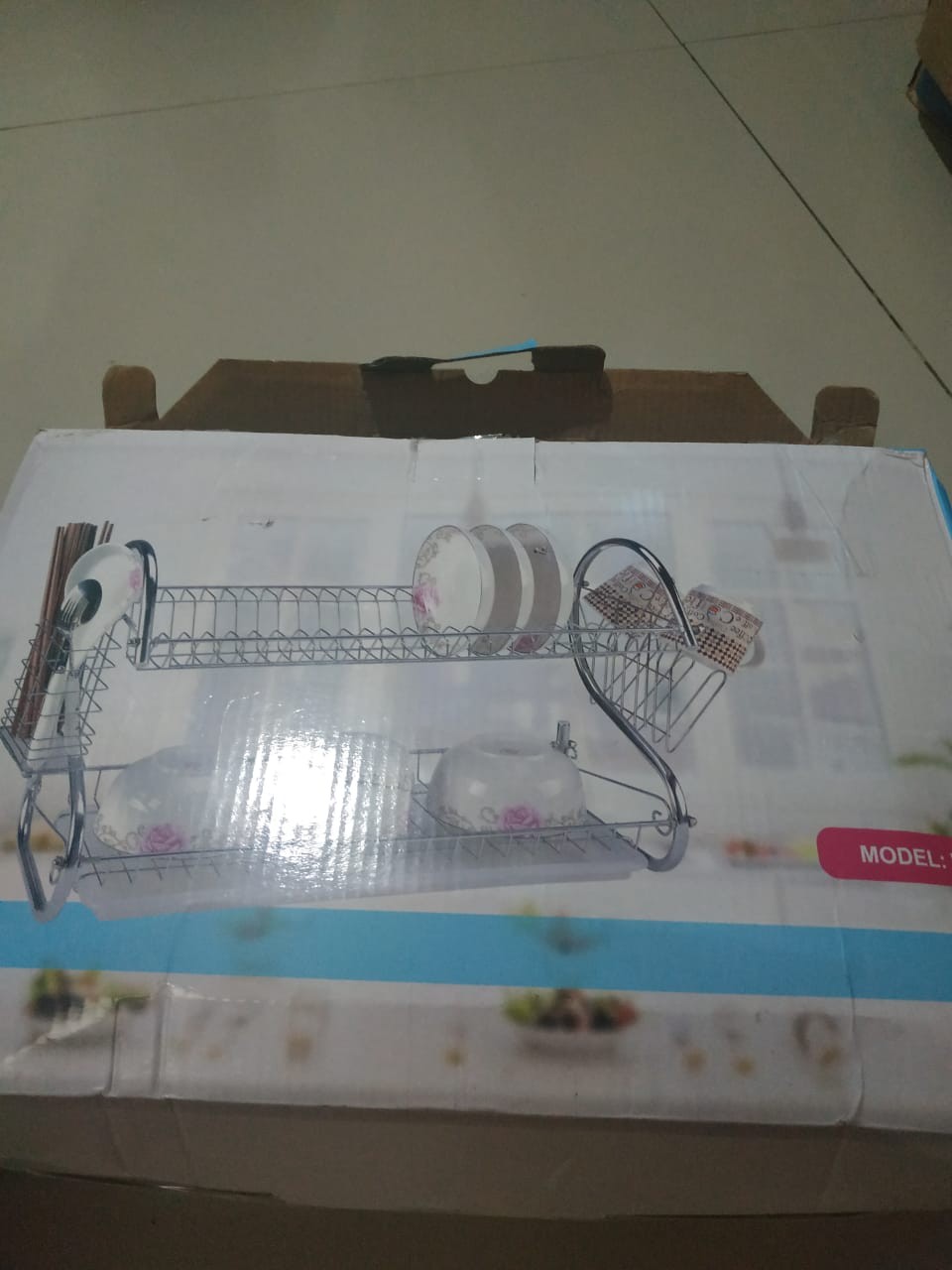 Rak Piring Stainless 2 Susun Murah Peralatan Dapur Tingkat