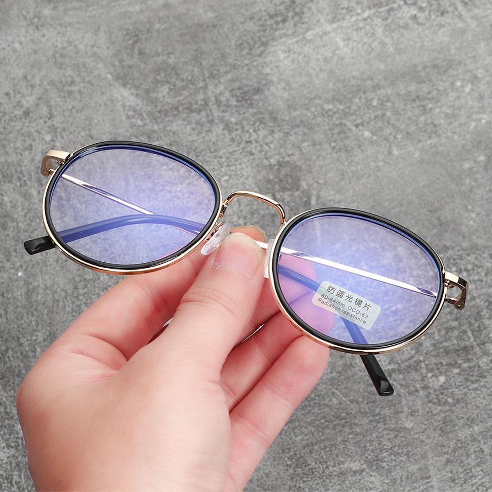 ROW Fashion Oversized Eyeglasses Portable Computer Goggles Anti-Blue Light Glasses Office Men Women Durable Eye Protection Ultra Light Frame