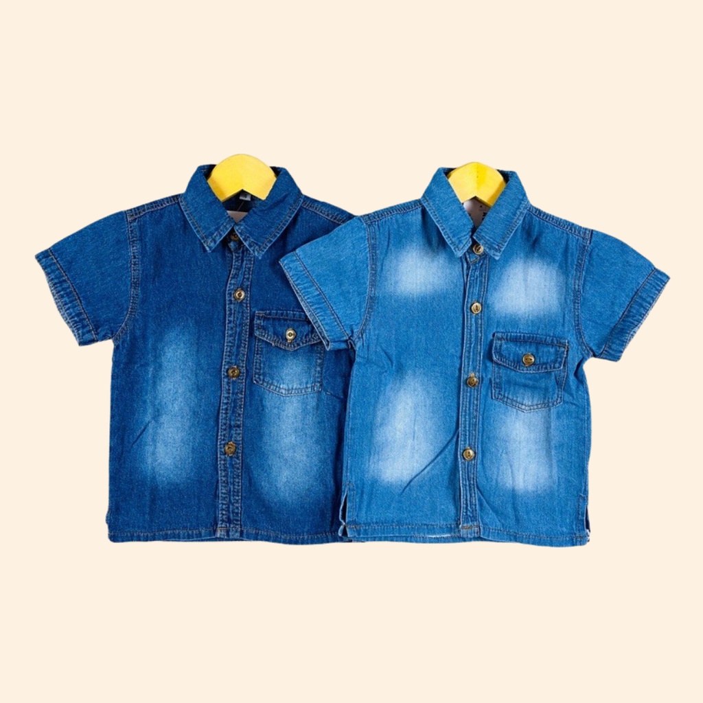 2-4TH KEMEJA JEANS ANAK BAIM KEMEJA ANAK DENIM