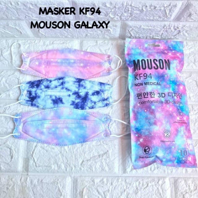 Masker KF94 Warna Rainbow Isi 10 Pcs Masker KF94 Mouson Galaxy isi 10 Pcs