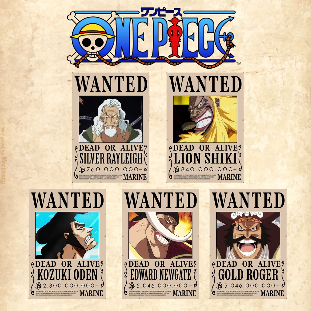 Poster Wanted One Piece Mugiwara (1set poster)-Legend