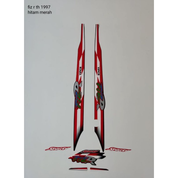 STRIPING MOTOR FIZ R TAHUN 1997 HITAM MERAH