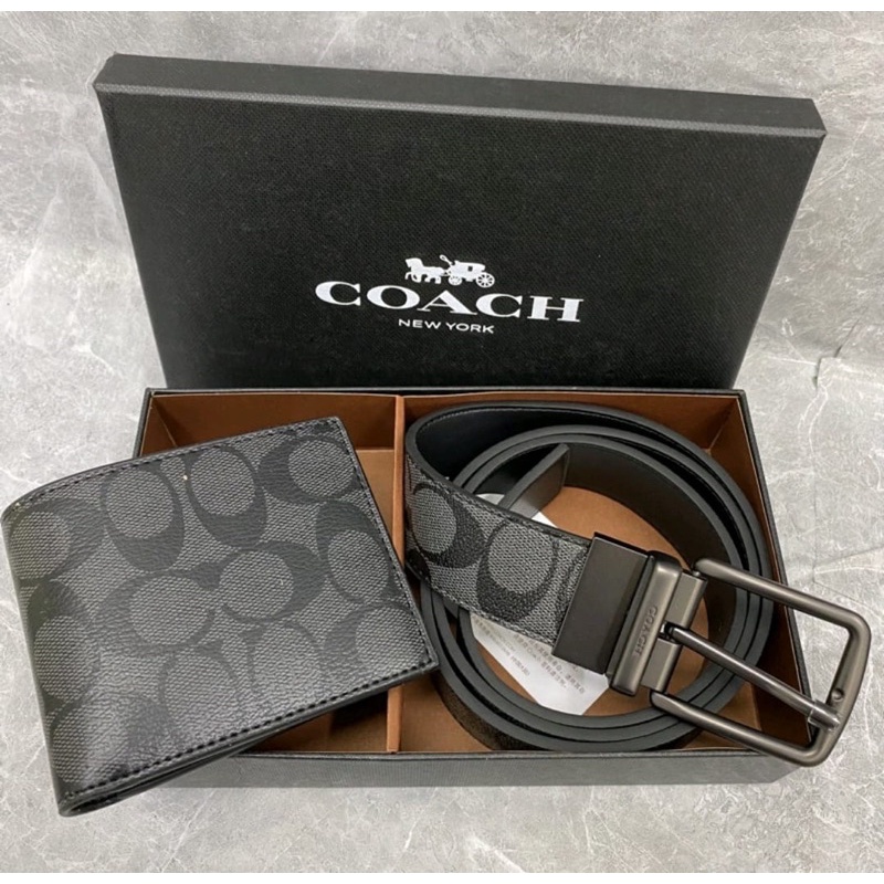 COACH BELT + WALLET GIFT SET