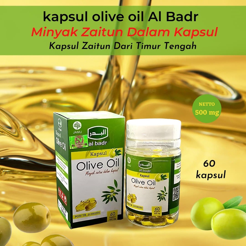 (Paket 4) Minyak Zaitun Al Badr Olive Oil 60 kapsul Memelihara Kesehatan Tubuh