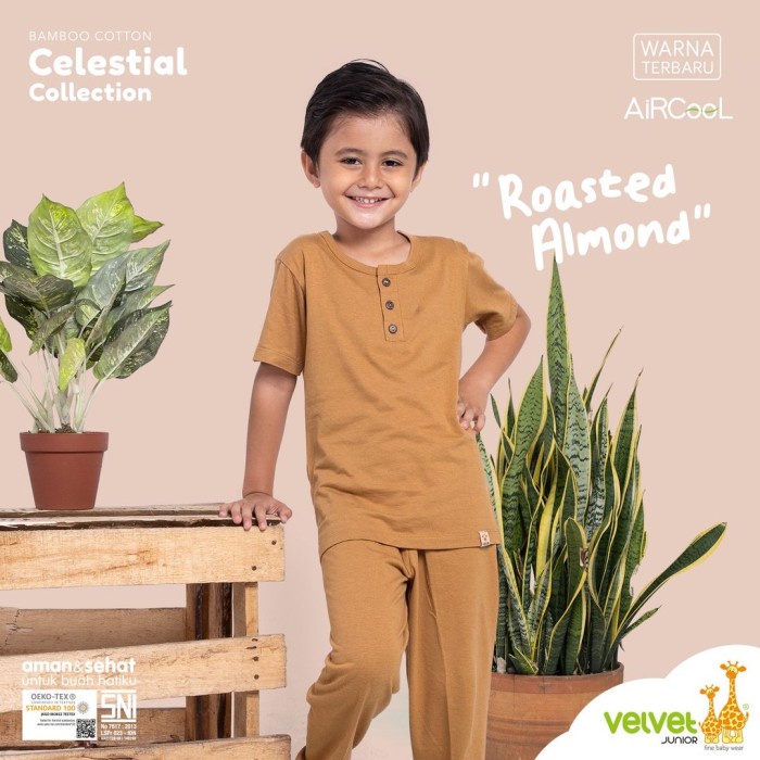 VELVET Junior Celestial Setelan Pendek Panjang Set Baju Anak Unisex