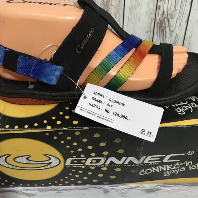 SUPER DISKON Sandal cewek Connec Rainbow