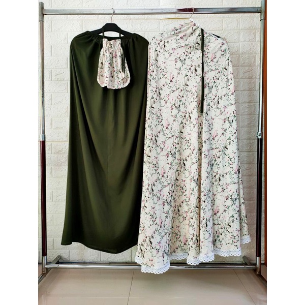 MUKENA RAYON DEWASA JUMBO MOTIF (MUKENA RAYON PRINTING) Kerut Kening