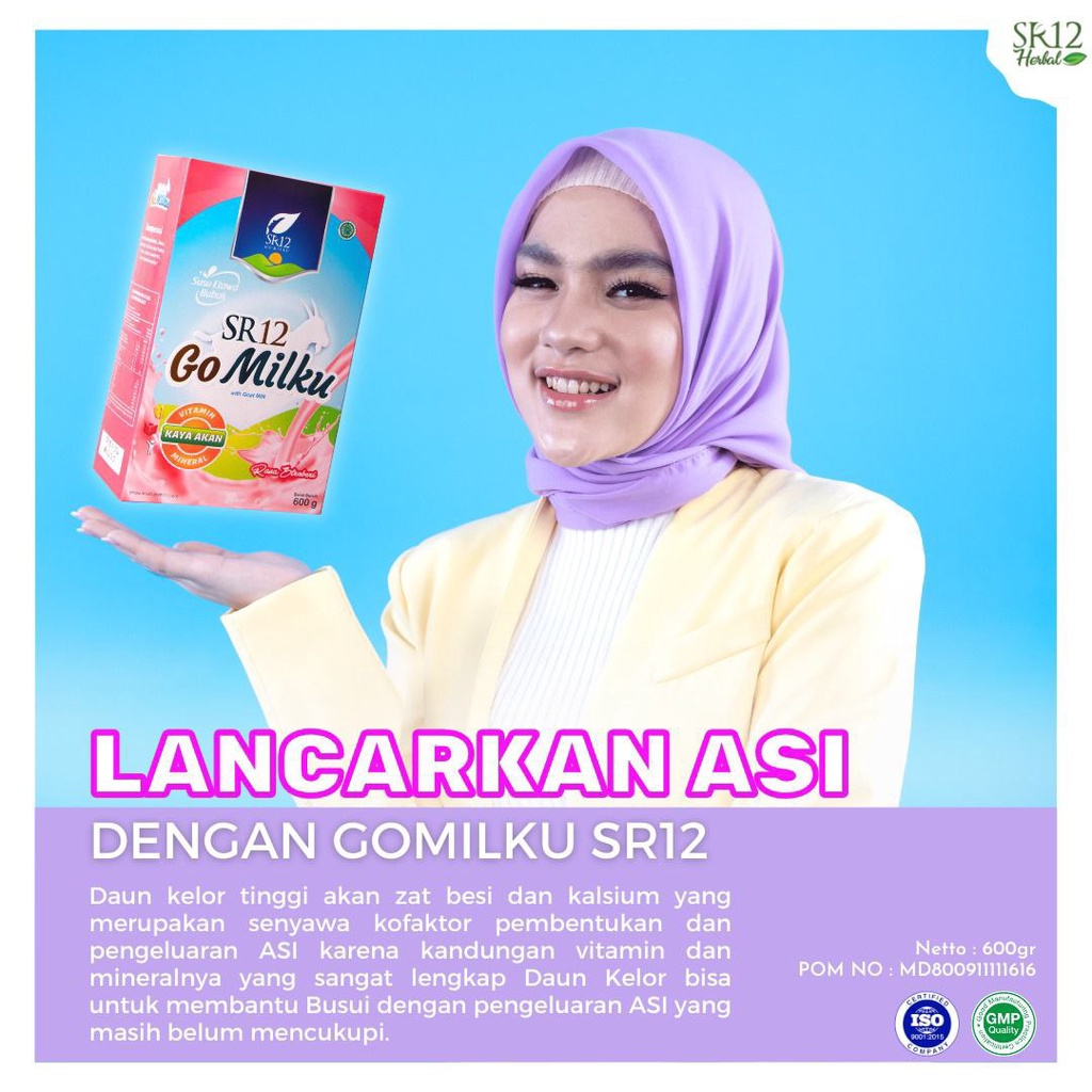 GO MILKU STRAWBERRY SR12 / SUSU KAMBING ETAWA BUBUK HERBAL / SUSU PENGGEMUK BADAN / MELANCARKAN ASI / MENYEHATKAN LAMBUNG