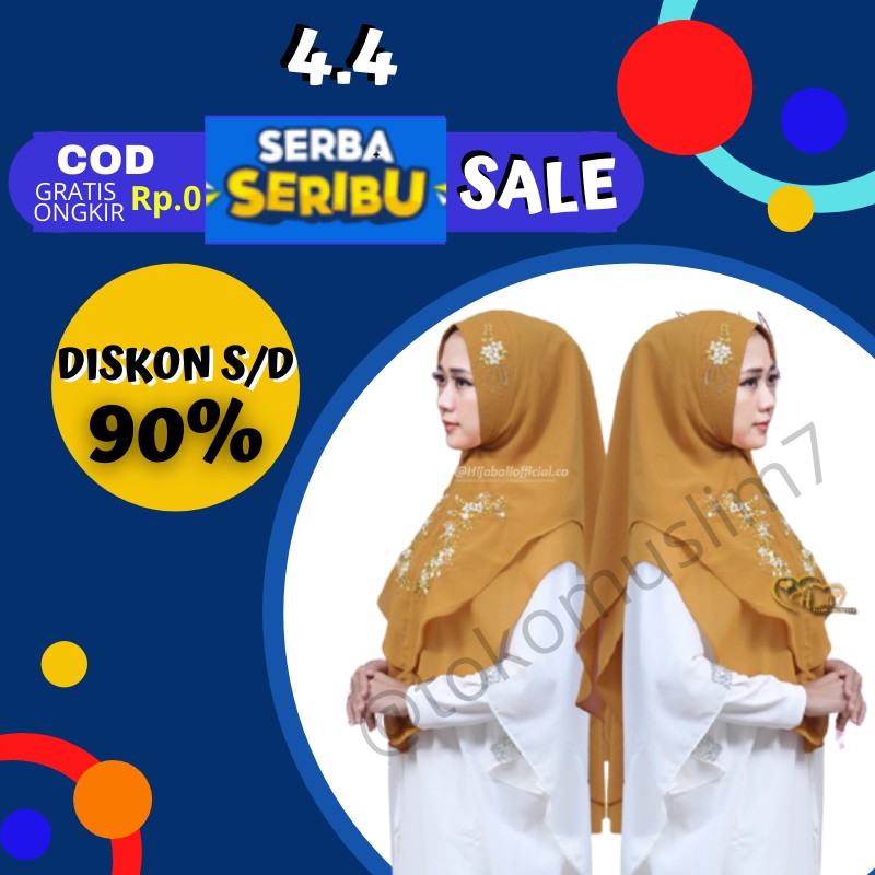 Jilbab Khimar 2 Layer Ceruty Jilbab Instan 2 Layer Hijab Instan 2 Layer Ceruty Khimar Syari Zifa A3