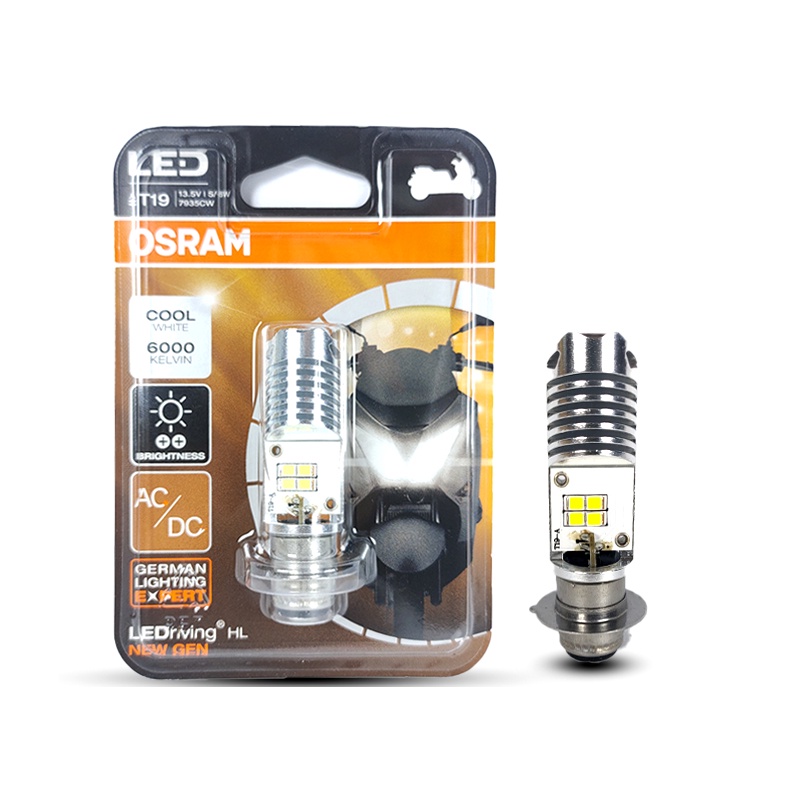 Bohlam Lampu Depan Led Ac Dc Motor Bebek Matic Beat Supra X Vario 125 Fi Putih Super Paling Terang Original Osram T19