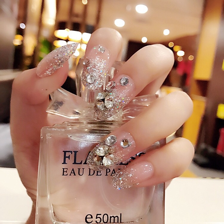 Pretty Kuku Palsu Wedding 24Pcs Party/Fake Nails Wedding Decoration/Long Nail Fashion Wedding Staying