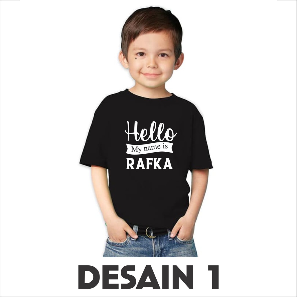 ( USIA 3-12 THN ) Kaos anak custom ll Kaos anak custom nama