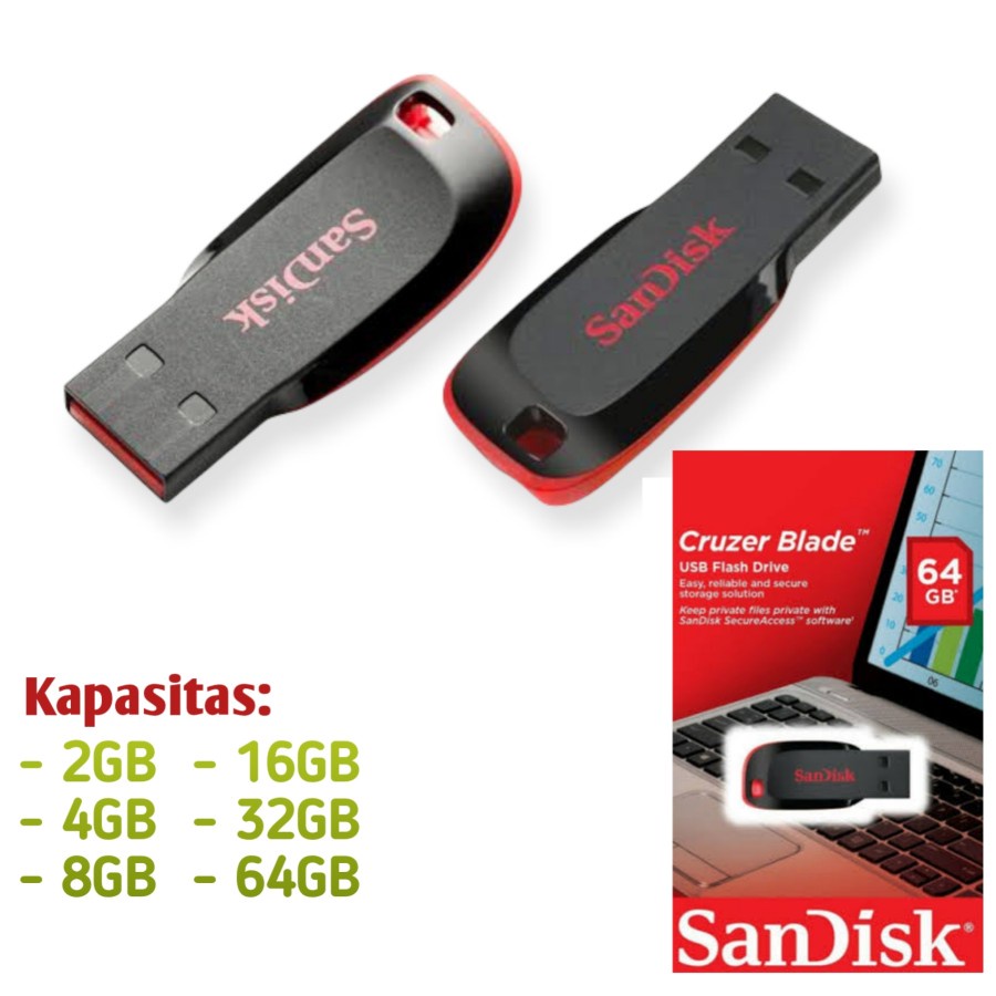 Flashdisk Sandisk 16GB/32GB/64GB - USB Flashdisk