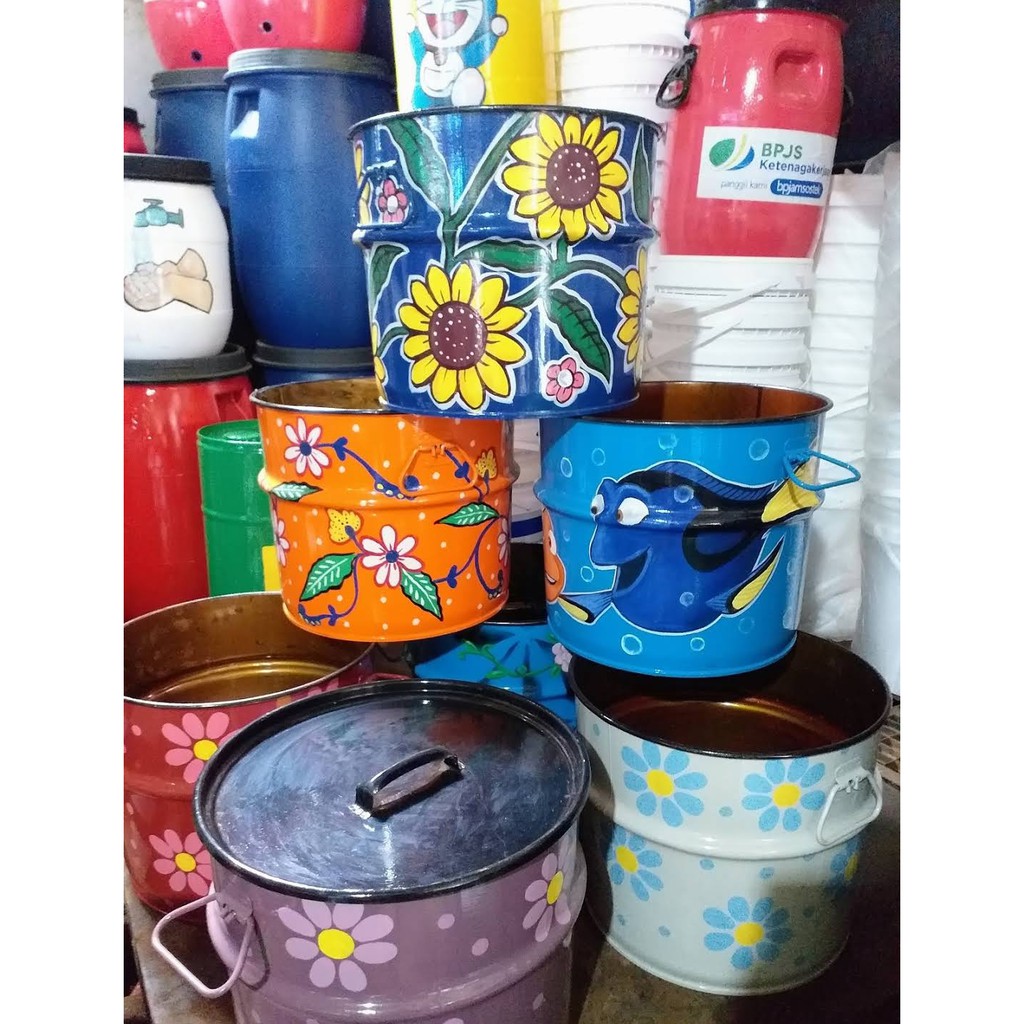 Tong Sampah Besi/ Tong sampah karakter/ Tong Besi Serbaguna/ Wadah penyimpanan/ Tempat penyimpanan/ 