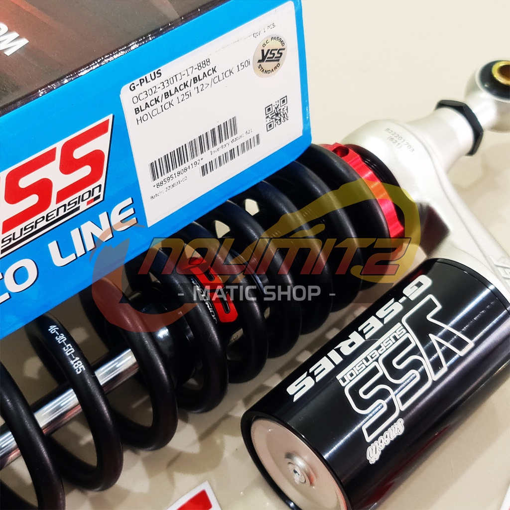 Shock YSS G Plus Smooth Black Edition 330mm Shockbreaker Vario 125 150 Beat  Scoopy