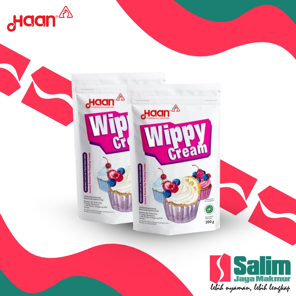 

Haan Wippy Cream Pouch 200 gr - Premiks Instan Whipping Cream Bubuk Dalam Kemasan Pouch