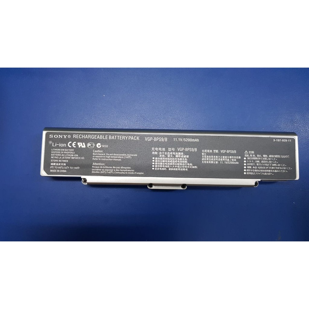 Original Baterai Laptop Sony Vaio PCG-5J1L PCG-5K1L, VGN-AR VGN-AR48C, VGN-CR VGP-BPS9 VGP-BPS9A