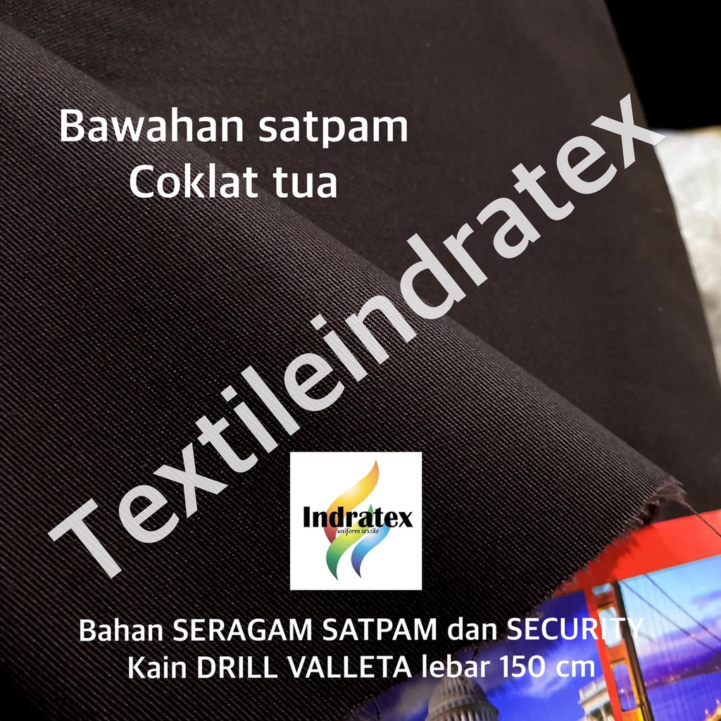 ( per setengah meter ) Bahan seragam POLISI SATPAM SECURITY kain twill AMERICAN DRILL VALLETA lebar 150 cm baju PDH PDL