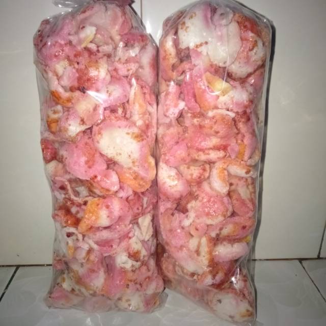 

Krupuk upil goreng pasir non kolesterol.