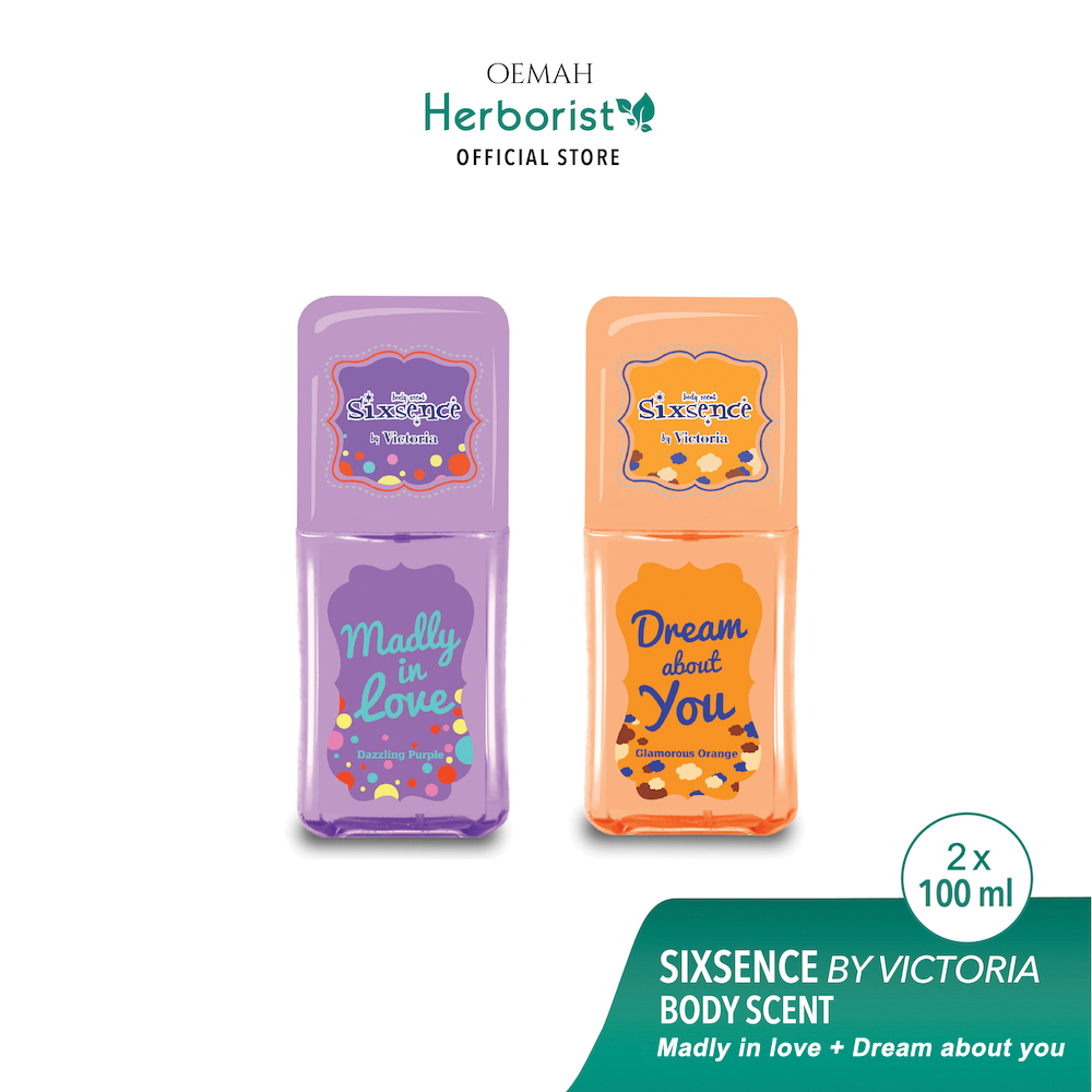 Sixsence SixteenKpop - Dazzling Purple 100ml + Sixsence Sixteenkpop - Glamorous Orange 100ml