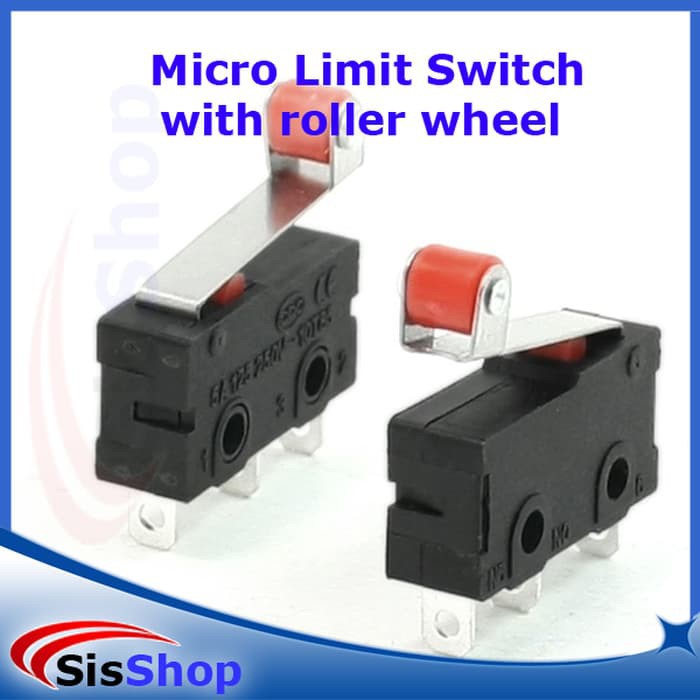 MICRO LIMIT SWITCH with ROLLER WHEEL 250V 5A NO / NC SPDT 3 PIN