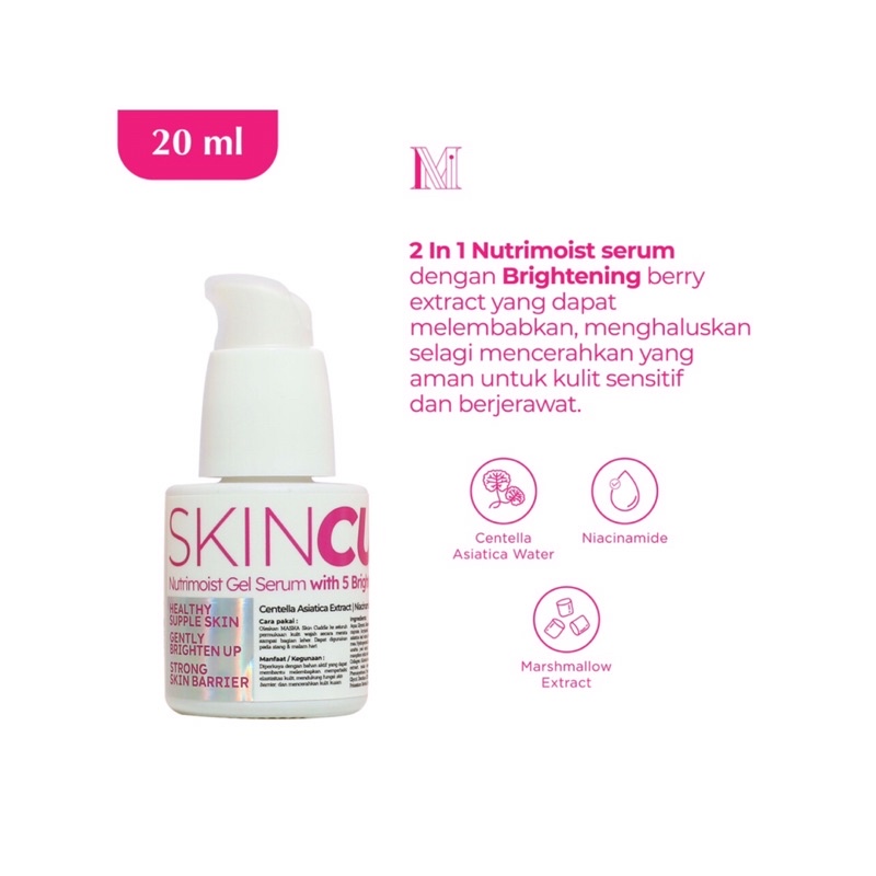 MASKA SKIN CUDDLE SERUM GEL 20ml UNTUK BRIGHTENING, ACNE TREATMENT DAN KULIT SENSITIVE