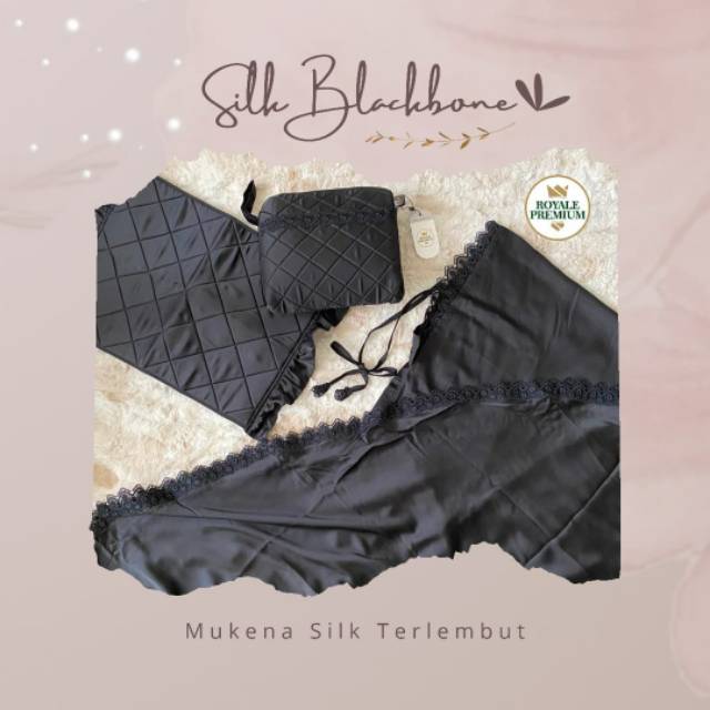 Mukena Silk Armani Royale Premium Hitam