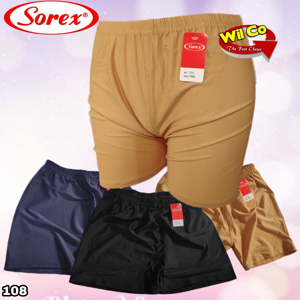 K108 - (Harga Per 1 Potong) SHORTPANTS CELANA DALAM STRETCH PENDEK WANITA SOREX FREE SIZE