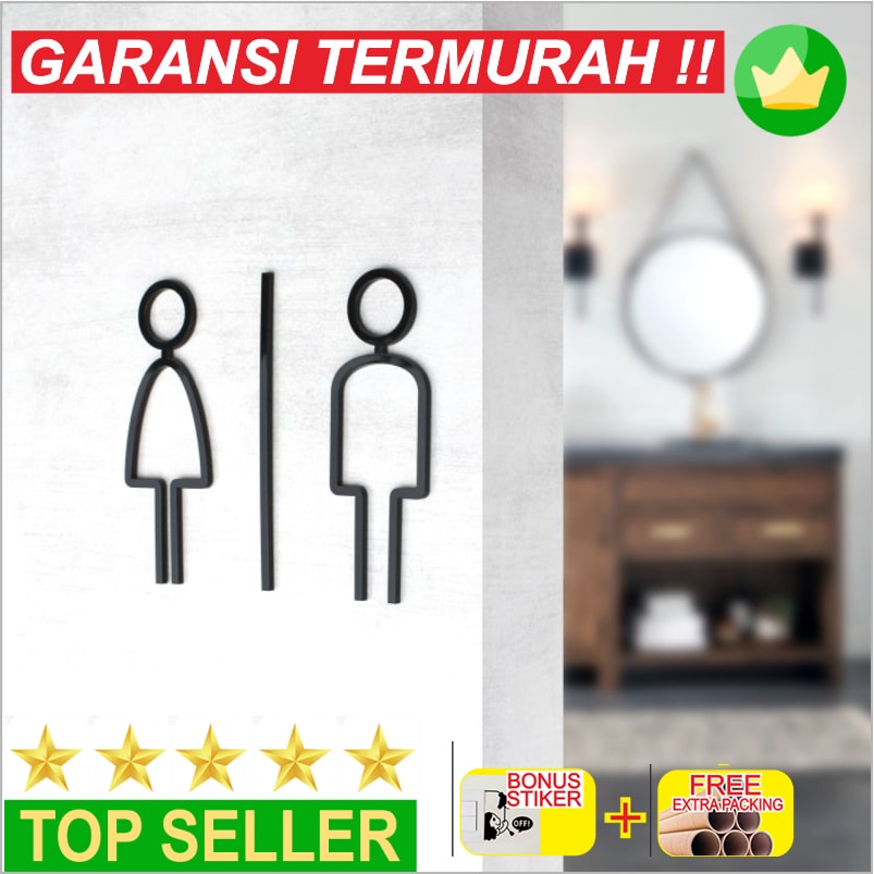 

Murah TOILET SIGN ACRYLIC STICKER | TOILET LABEL SIGN AKRILIK - Hitam Elegan