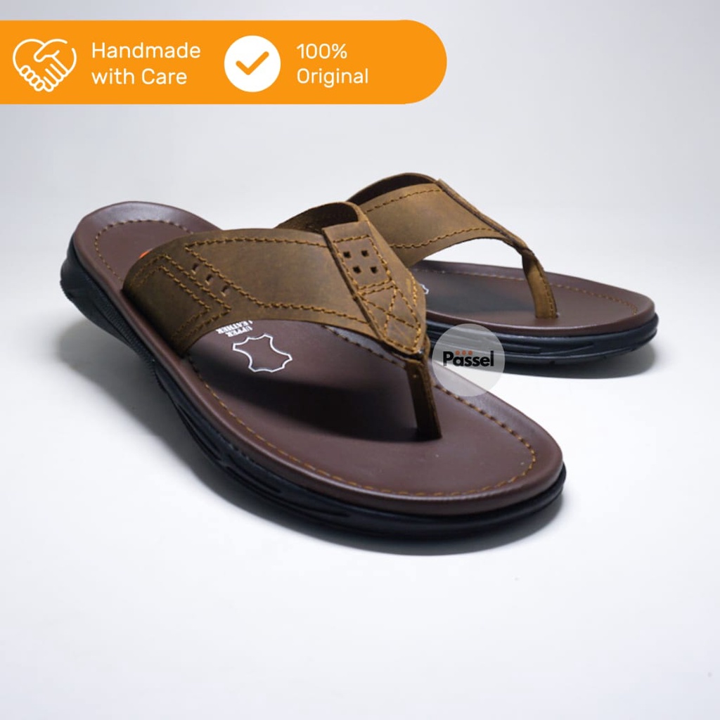 Donatello Sz. 39-43 Sandal Jepit Pria Kulit Asli Genuine Leather | AG81081