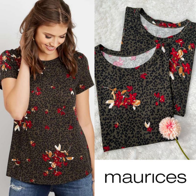 Mau** flora crew neck top