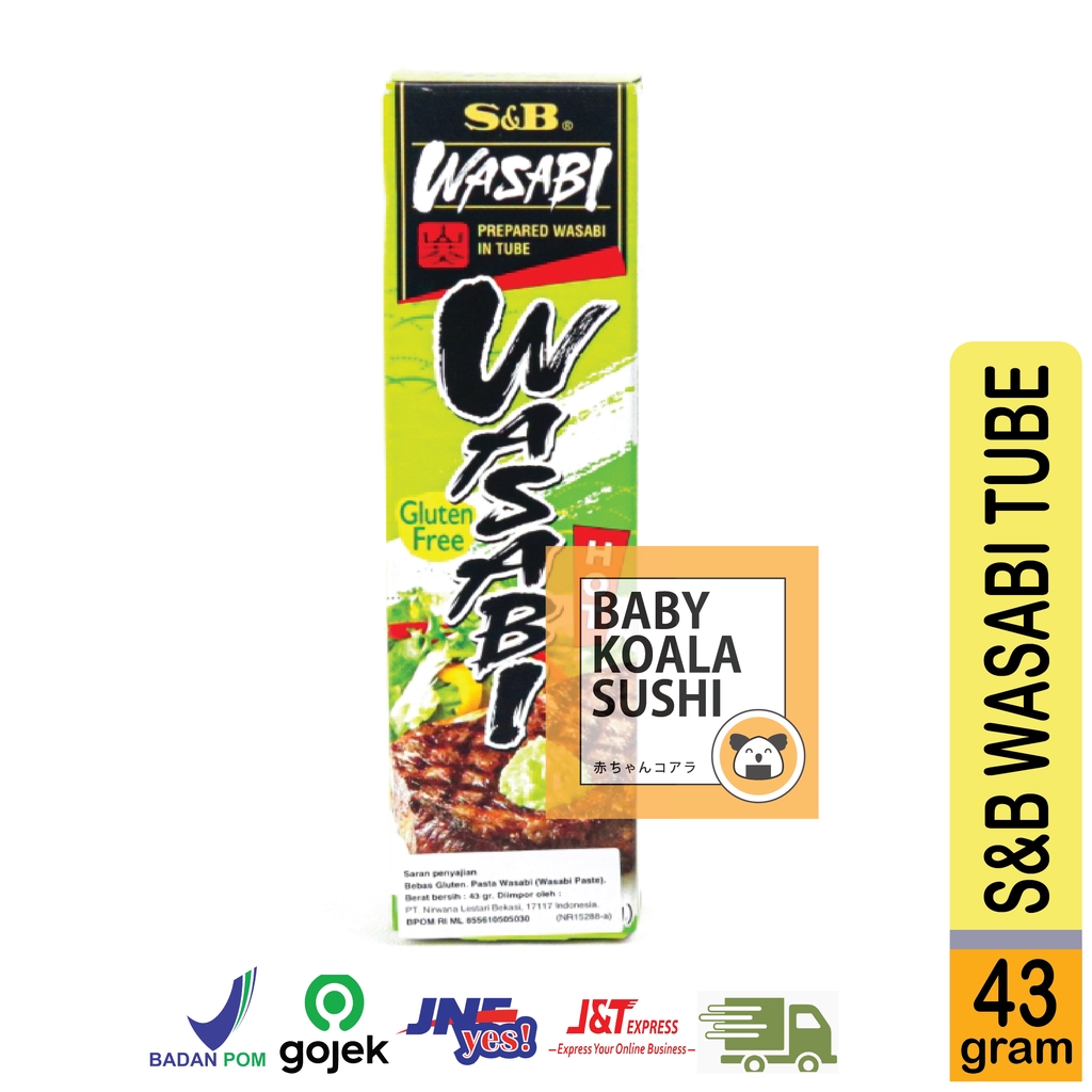 S&amp;B Wasabi Paste Tube Pasta Wasabi 43 g │ Horseradish Import for Sashimi Sushi