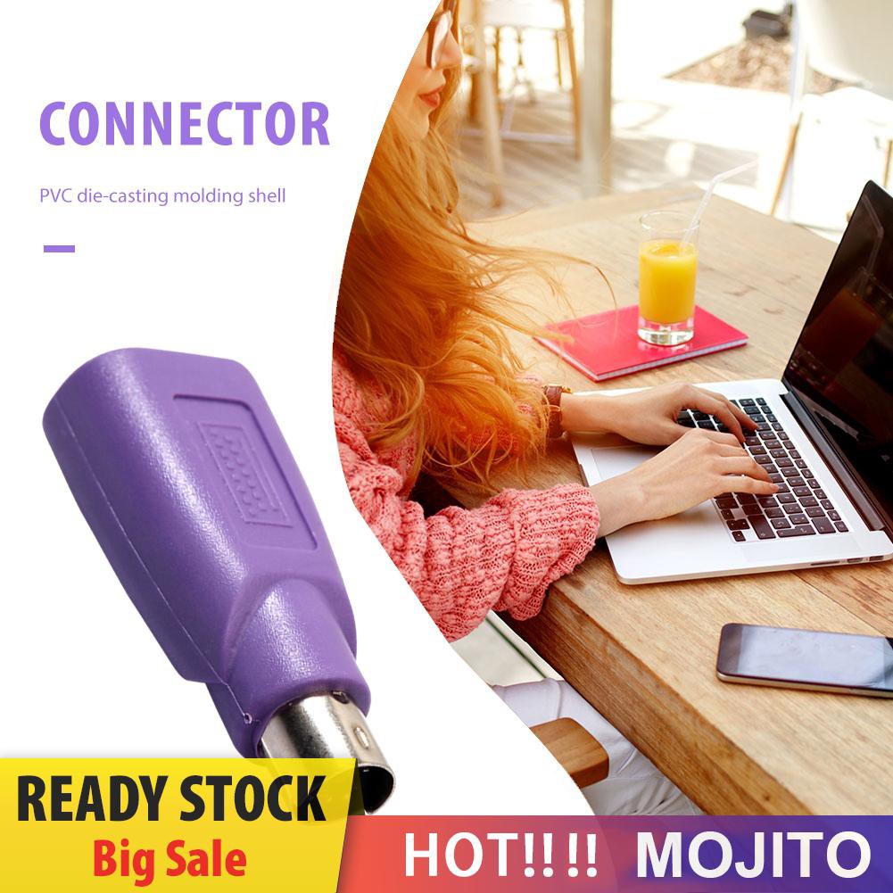 Moji 2 / 5pcs Adapter Konverter Ps2 Male Ke Usb Female Untuk Mouse / Keyboard Komputer