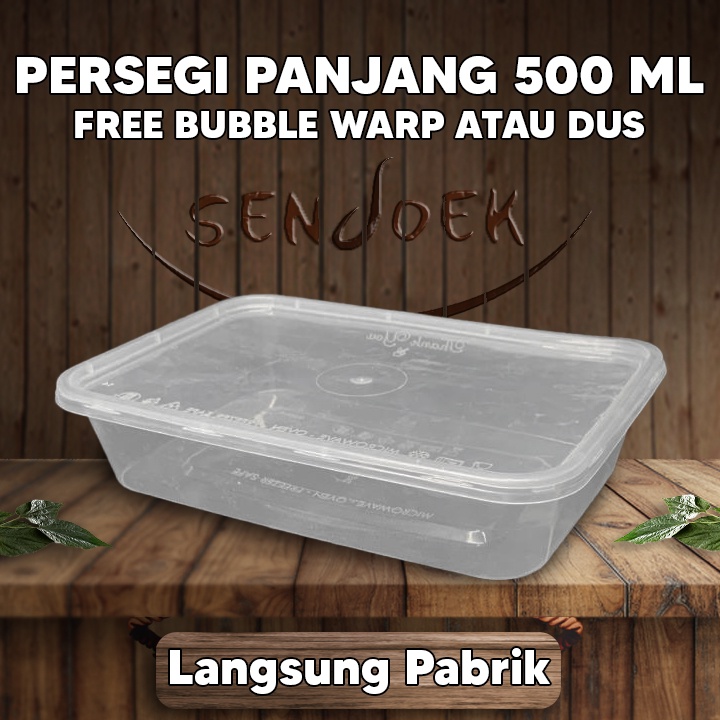 Kotak Makan Plastik 500 ML / Thin Wall / Food Container