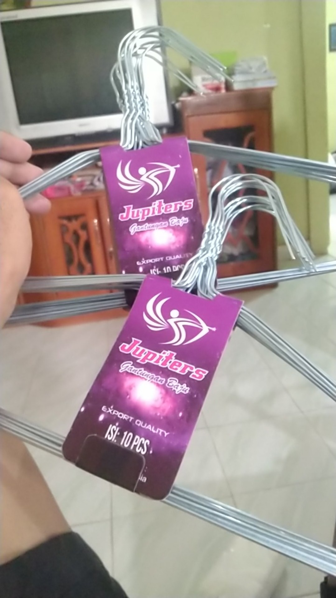 Gantungan Baju Kawat Stainless 10 Pcs / Henger Baju Kawat Besi