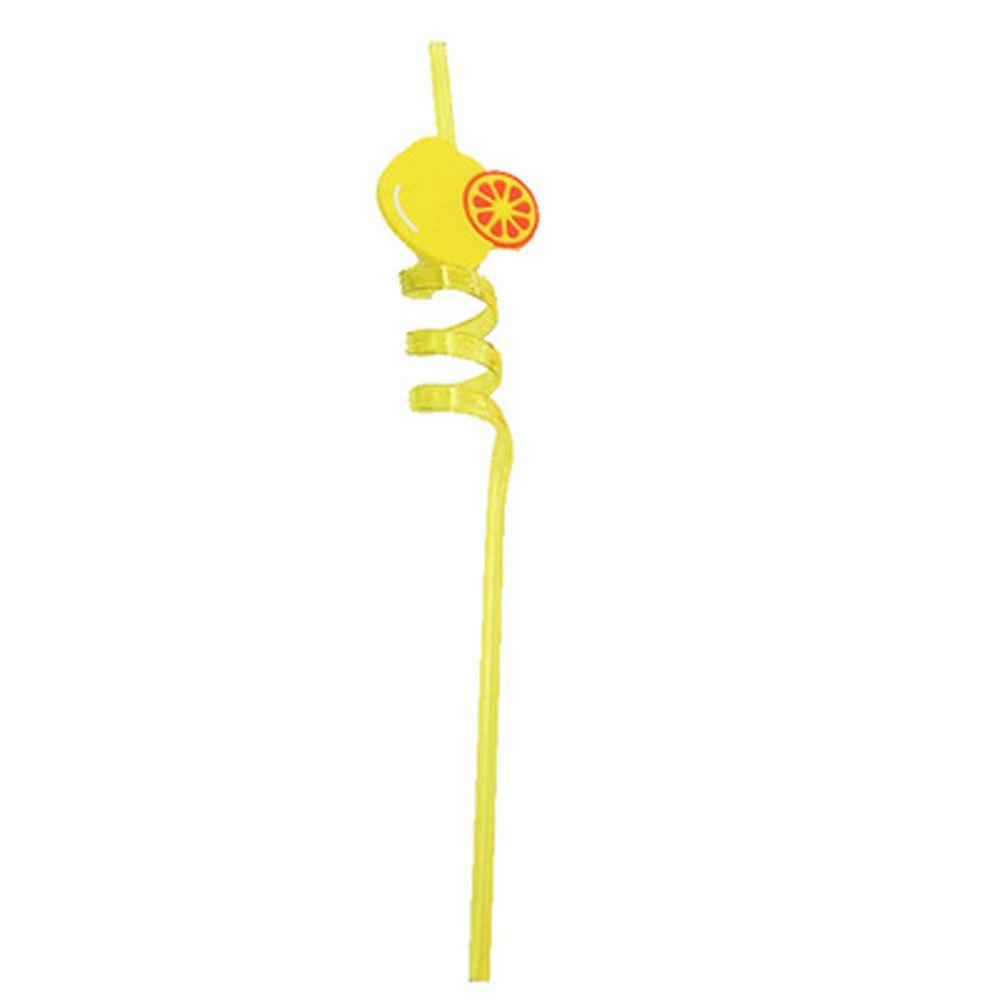 R-FLOWER 1/5pcs Sedotan Reusable Buah Fun Temporaty Straw Perlengkapan Pesta Pola Kartun