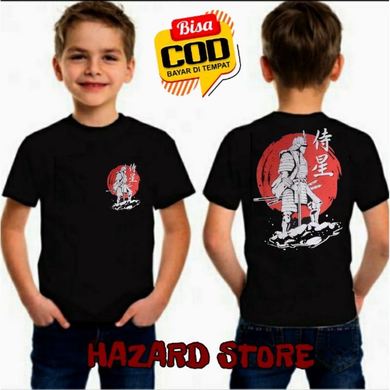 Kaos anak tanggung remaja samurai jepang ronin / baju junior japan best seller